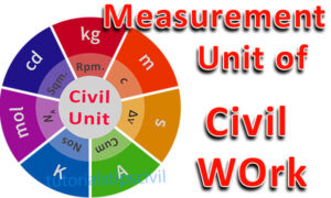 measurement Unit of Civil Work