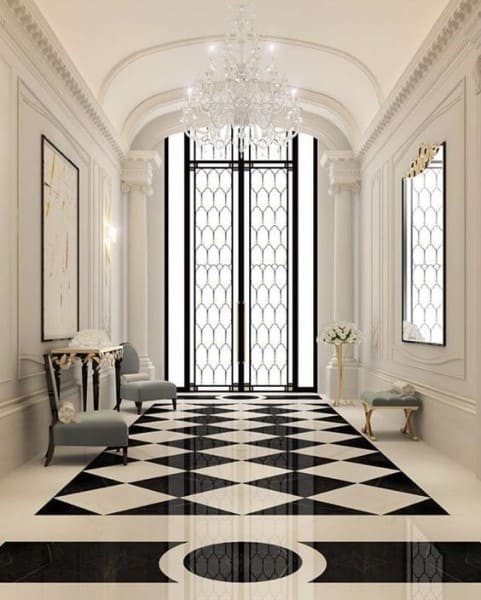 neoclassical style entrance hall